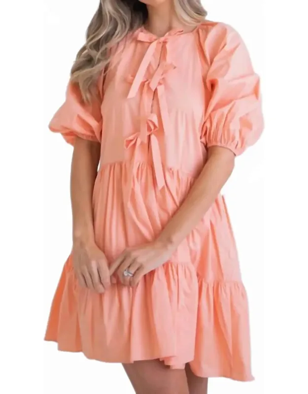 Bow Poplin Mini Dress