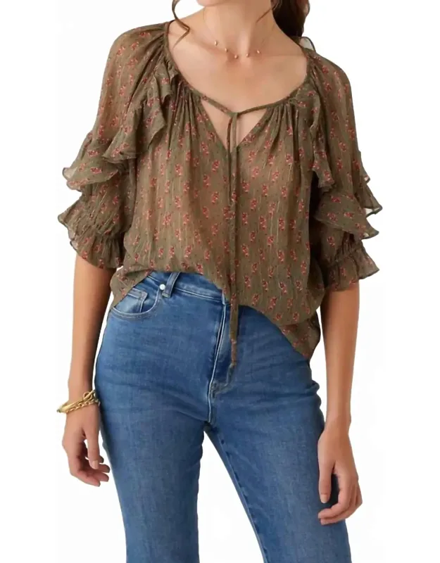 Ruffle Sleeve Top