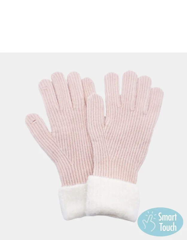 Cuffed Knit Smart Touch Gloves