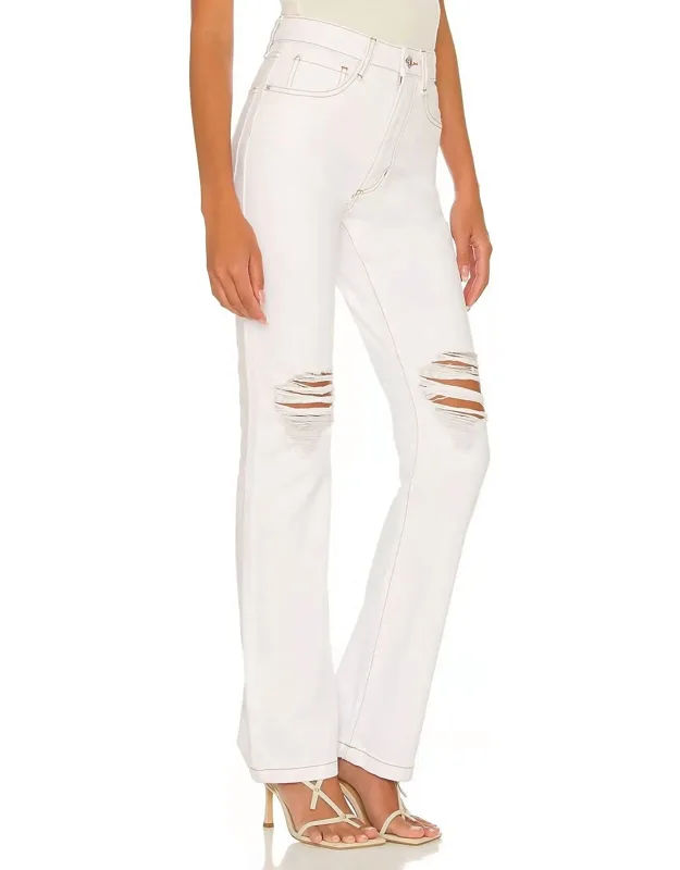 Wide Leg Distressed Jeans