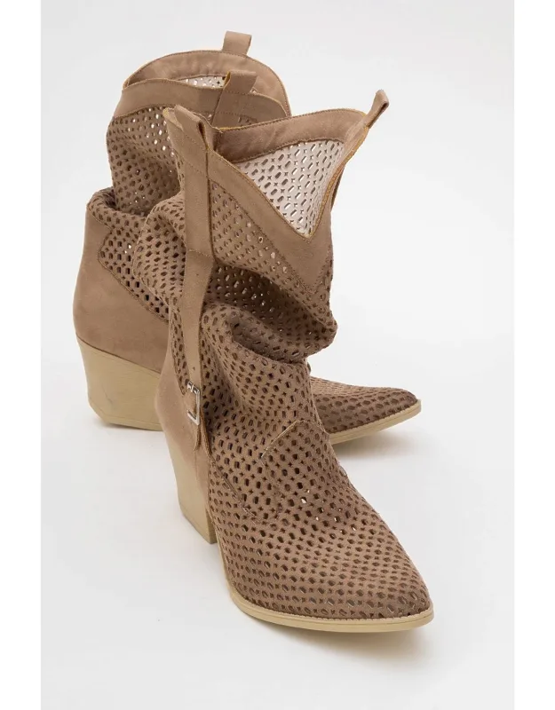 Western Cut-out Summer Boots