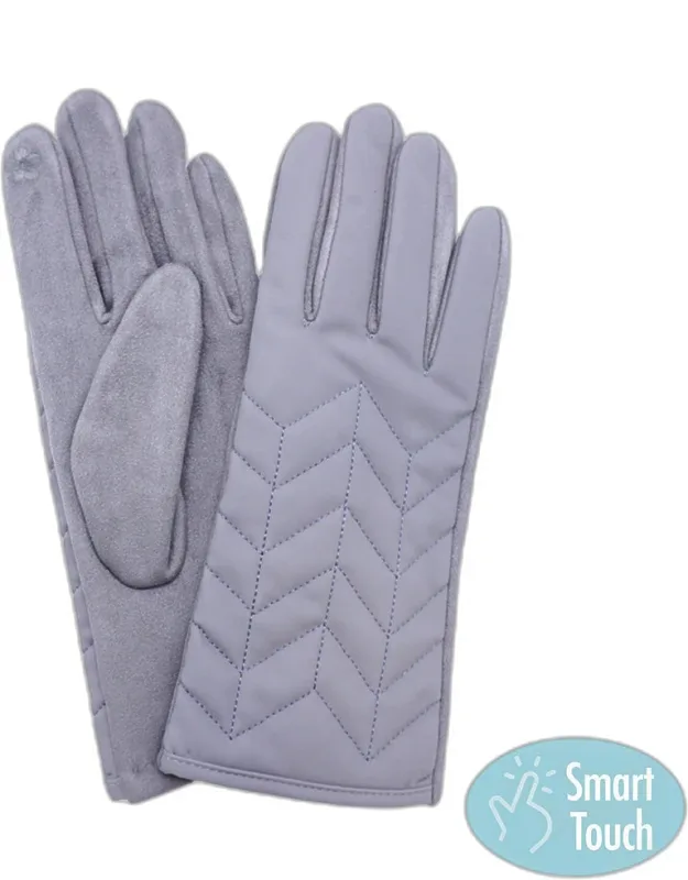 Chevron Quilted Smart Touch Gloves
