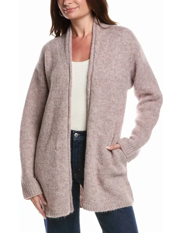 Open Front Alpaca-blend Cardigan