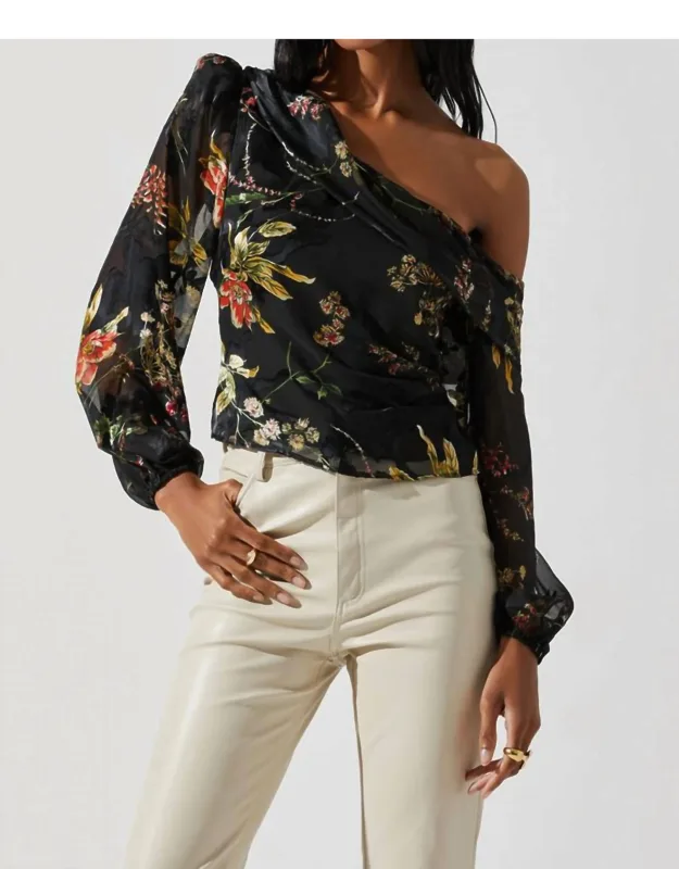 Sheer Puff Sleeve Top