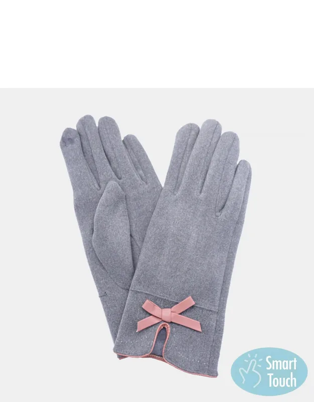 Pointed Faux Suede Smart Touch Gloves
