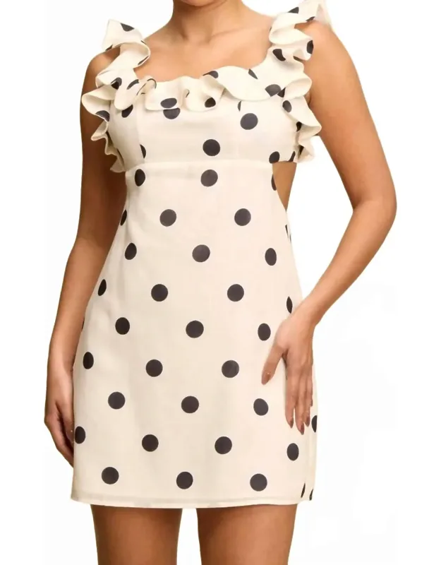 Polka Dot Ruffle Mini Dress