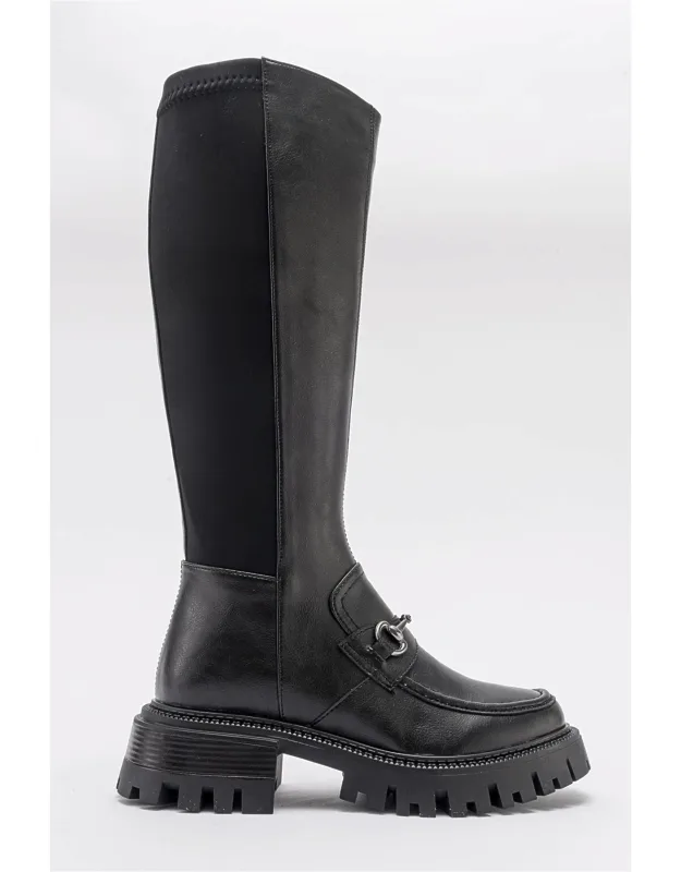 Chapel Buckle Stretch Boot