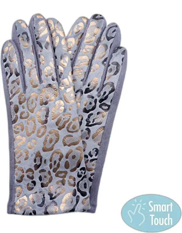 Leopard Pattern Smart Touch Gloves