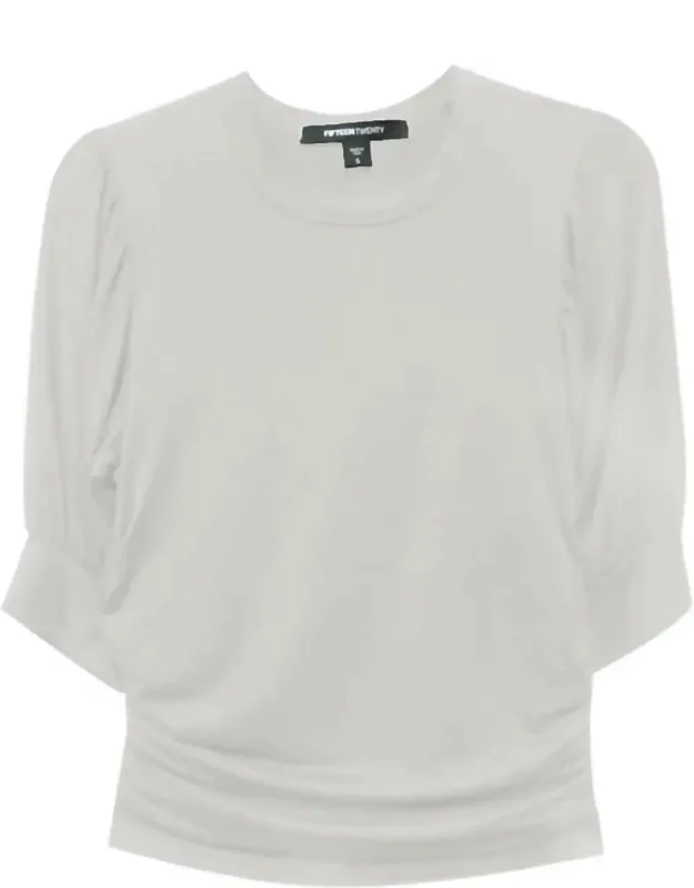 Shirred Puff Sleeve Top