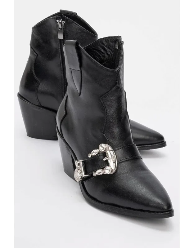 Leather Buckle Boot