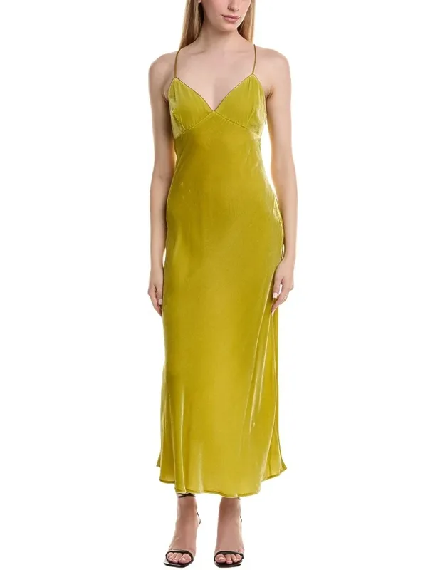 Velvet Bias Silk-blend Maxi Dress