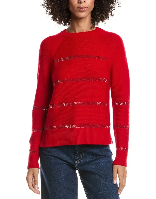 Crystal Wool & Cashmere-blend Raglan Sweater