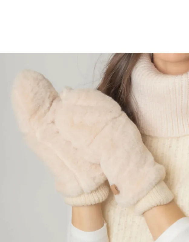 Faux Fur Mittens