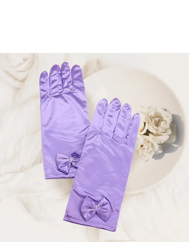 Satin Bow Gloves