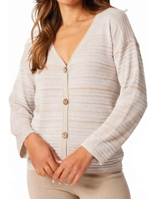 Button Cardigan V-neck, Long Sleeves