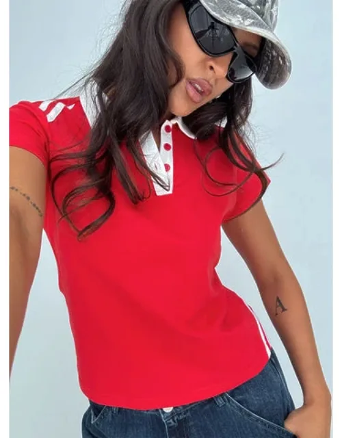 Learn Your Lesson Contrast Collared Top