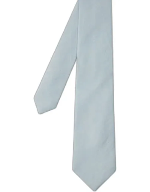 Light Blue Linen-silk Blend Textured Tie