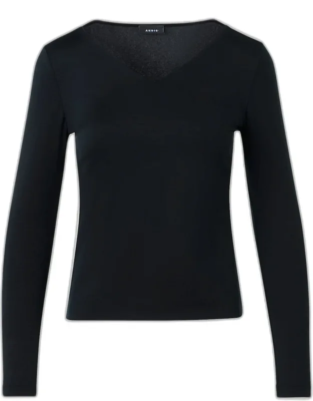 V-neck Jersey Long-sleeve T-shirt