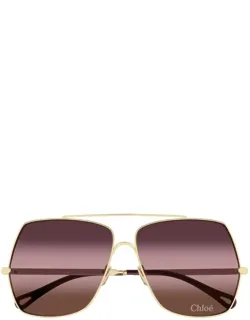 Chloé Sunglasses Aviator Gold Metal