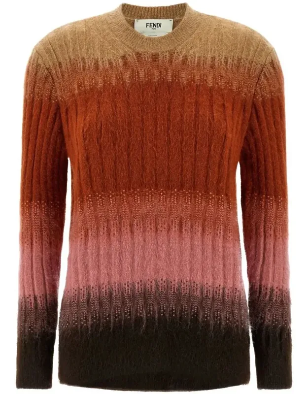 Gradient Mohair And Wool Fitted Jumper