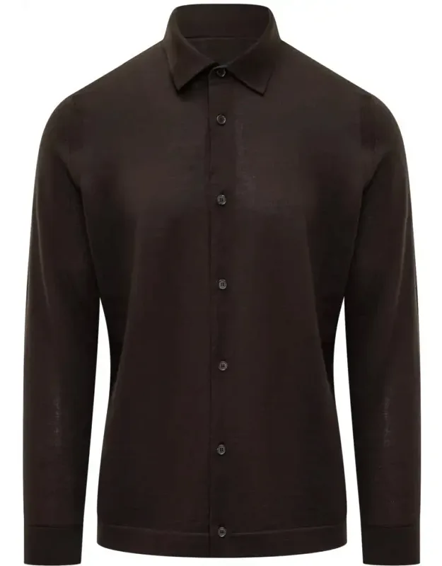 Brown Shirt In Wool