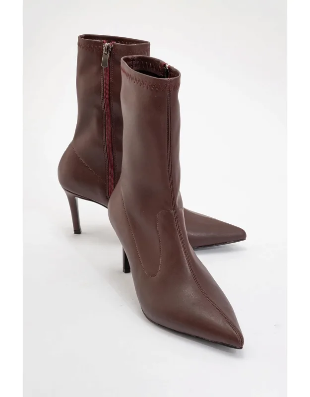 Thalin Zip Stiletto Boot With 2.9" Heel And Side Zip