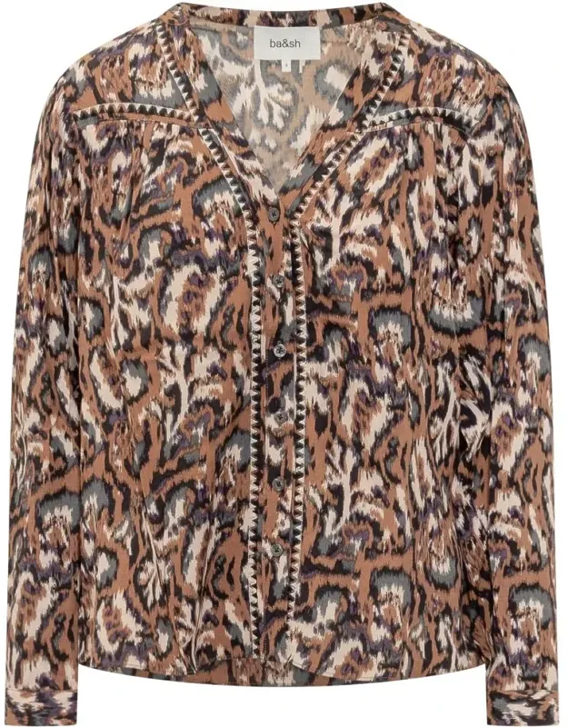 V-neck Printed Blouse