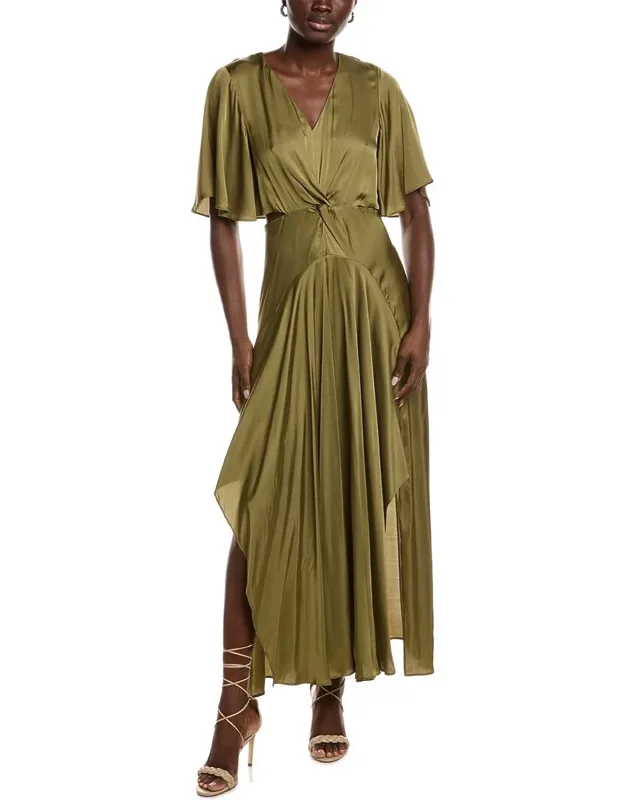Twisted Front Midi Dress