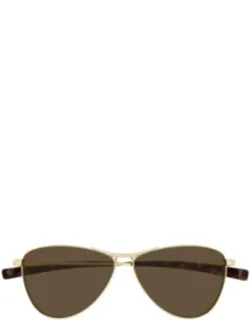 Saint Laurent Eyewear Sunglasses Aviator Gold Metal
