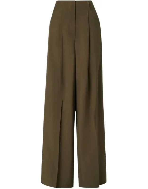 Wool Wide-leg Trousers