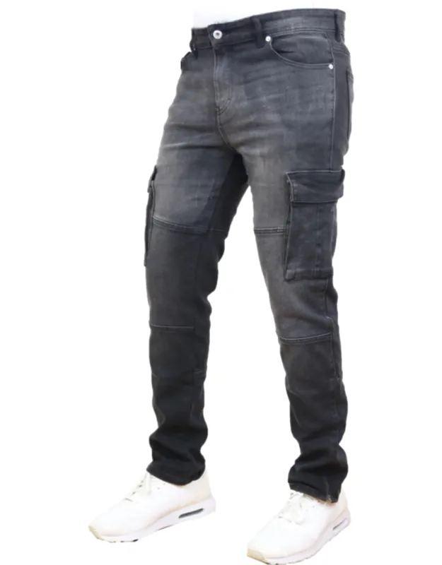 Stretch Cargo Pocket Jeans