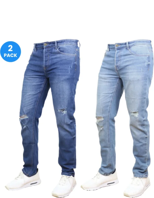 Stretch Ripped Jeans - 2 Pack