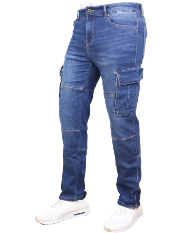 Stretch Cargo Pocket Jeans