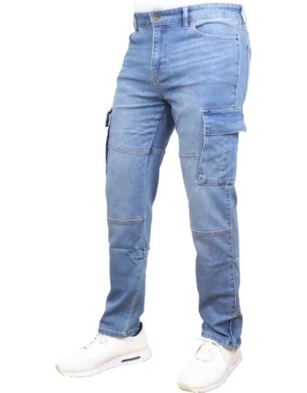 Stretch Cargo Pocket Jeans