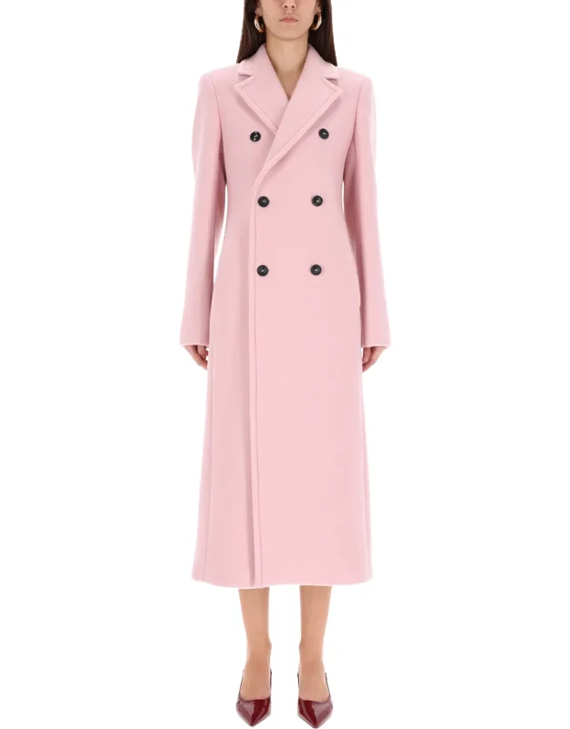 Sportmax Double-breasted Coat Made In Poland, Model Is 180 Cm Tall, Wears Size 40