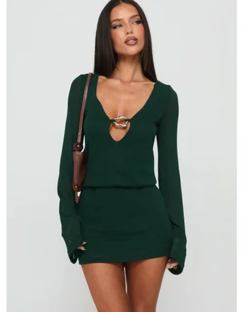 Charming Long Sleeve Mini Dress