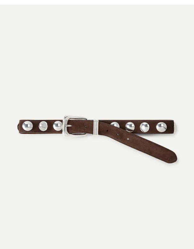 Arch Suede Studded Belt