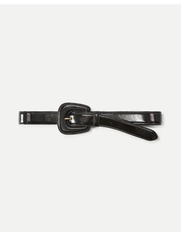 Elsy Leather-buckle Belt
