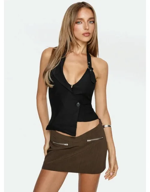 V-waist Mini Skirt