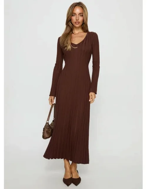 Gratuita Long Sleeve Rib Maxi Dress