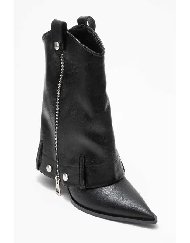 Lola Zip Pointed Toe Heel Boot