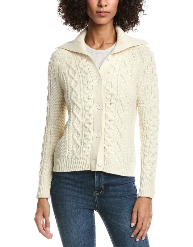 Wool & Cashmere-blend Luxe Cable Cardigan