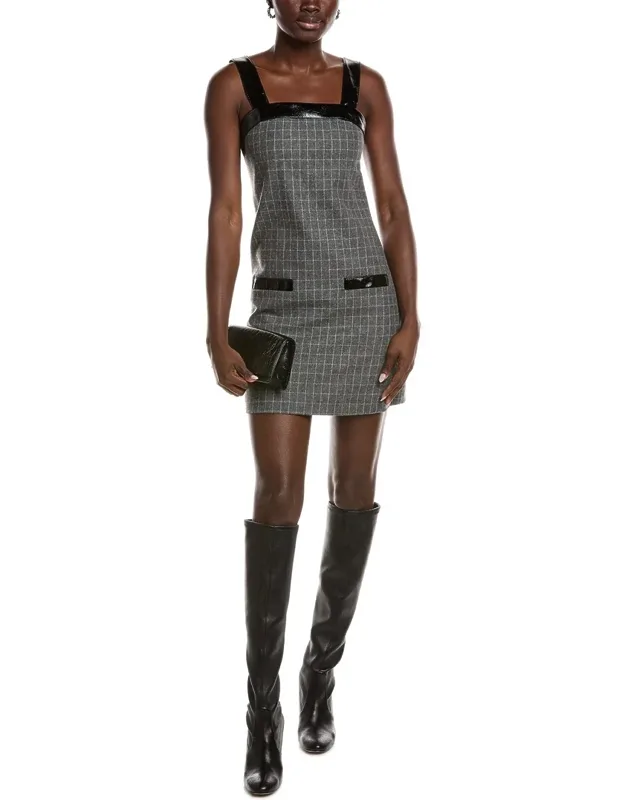 Open Back Wool-blend Mini Dress