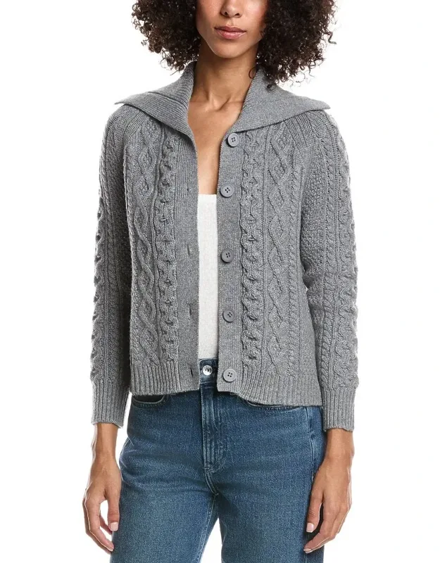 Wool & Cashmere-blend Luxe Cable Cardigan