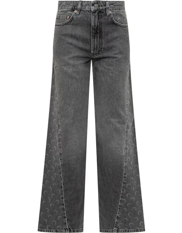 Jeans With Moon Panel