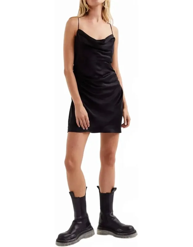 Kyra Mini Dress With Cowl Neck And Side Cutout