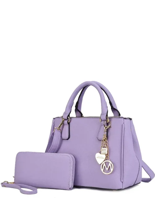 Ruth Vegan Leather Satchel Bag With Wallet - 2 Pieces