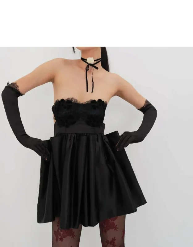 Virginia Mini Dress With Lace Underwire Cups And Side Cut-outs