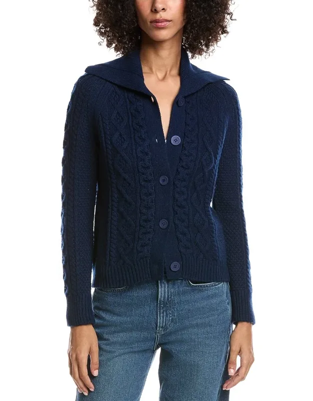 Wool & Cashmere-blend Luxe Cable Cardigan