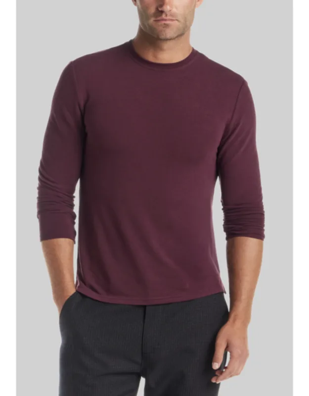 Traditional Fit Long Sleeve Crew Neck Shirt